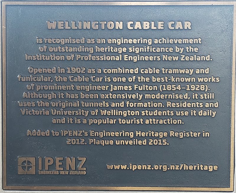 Cabel car plaque