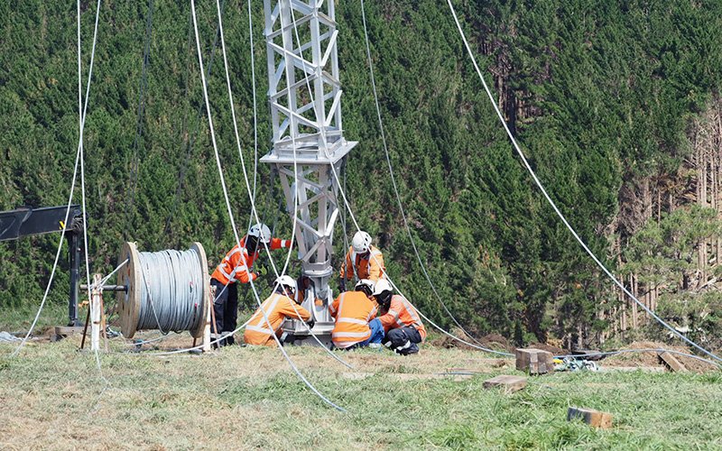 Working on the Lindsey Tower base